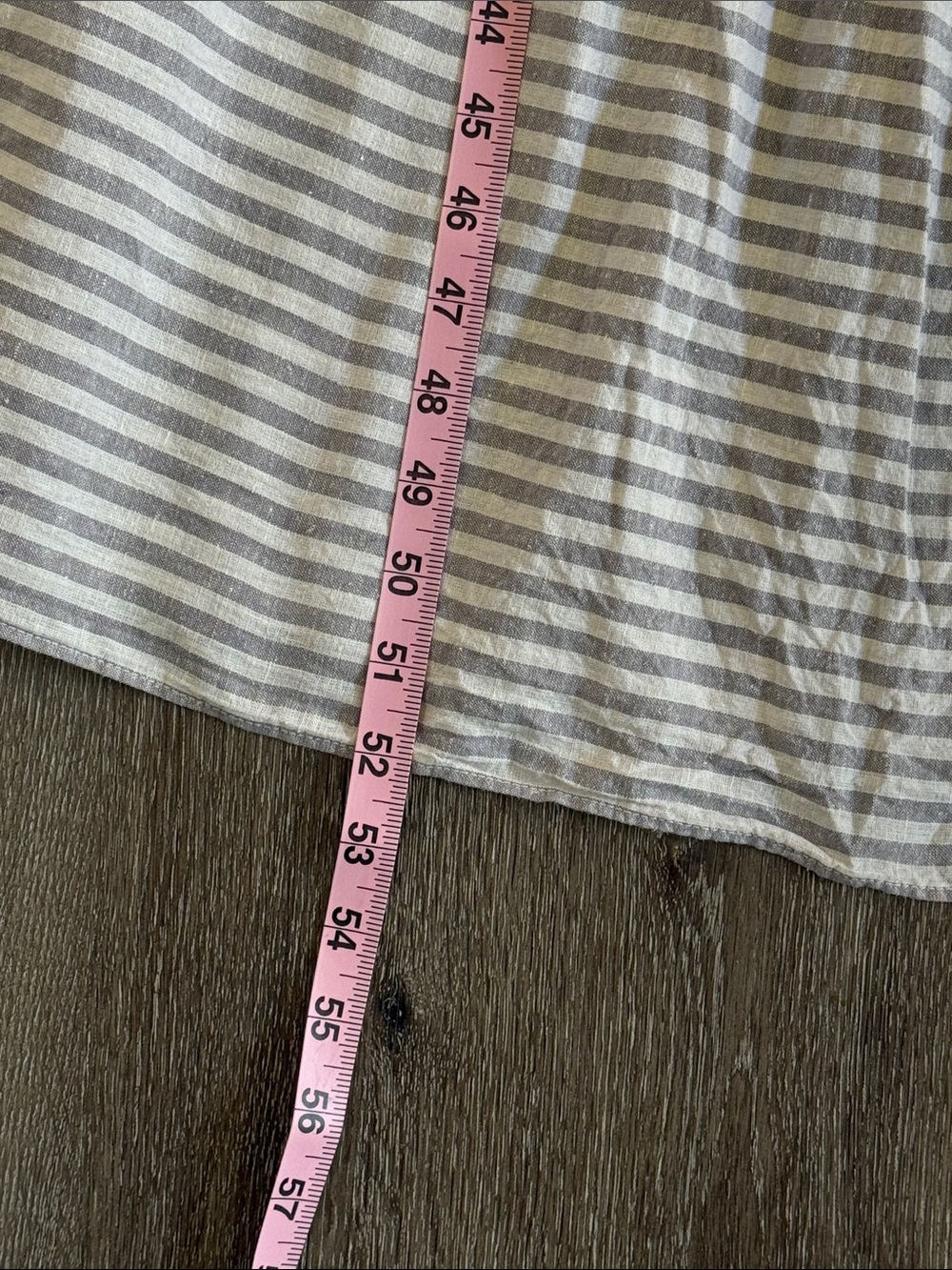 Madewell Striped Tiered Sundress in Light Gray and White Size L - Picture 4 of 11